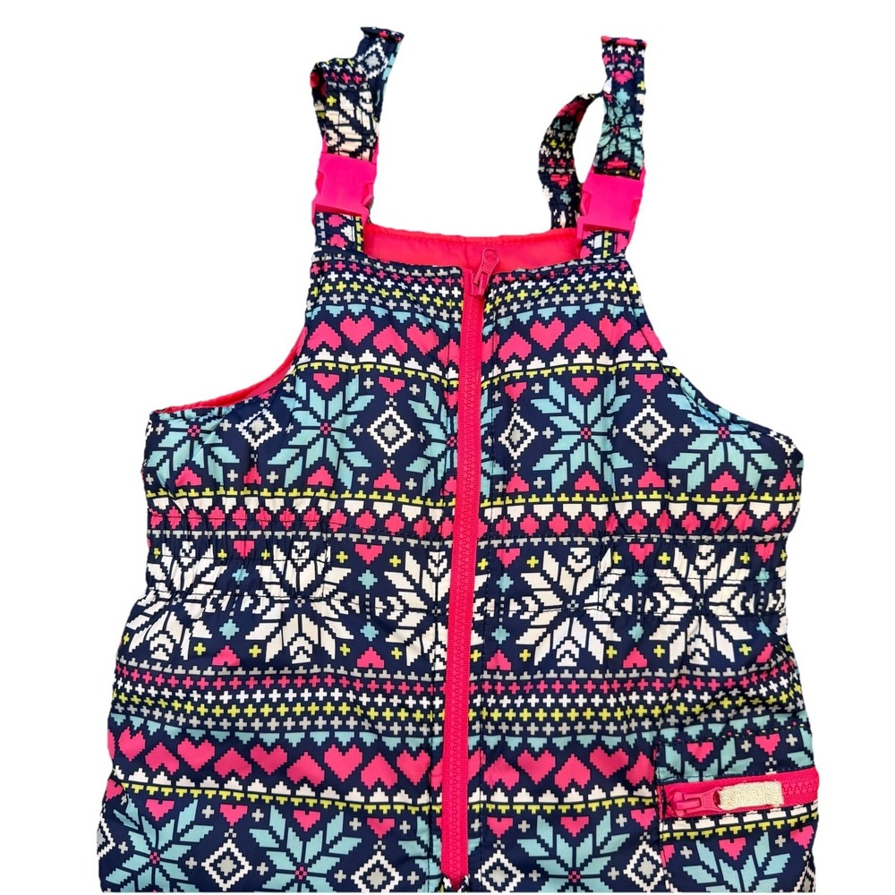 Snowsuit Bib Overalls Pants Carter's Pink Multicolored‎ One Piece Size 4T